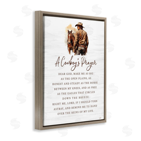 Stupell Industries Lux + Me Designs | Heartfelt Cowboy's Prayer