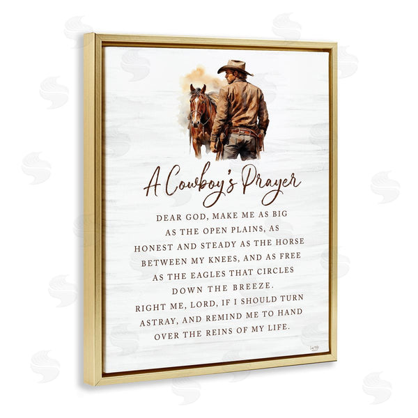 Stupell Industries Lux + Me Designs | Heartfelt Cowboy's Prayer