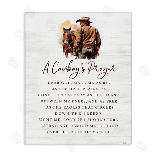 stupell industries Lux + Me Designs | Heartfelt Cowboy's Prayer
