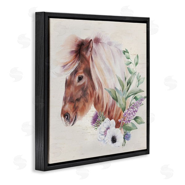 Stupell Industries Lux + Me Designs | Horse Portrait Lilac Blossom Bouquet Wall Art
