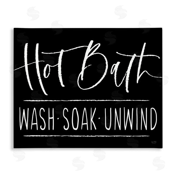 stupell industries Lux + Me Designs | Hot Bath Wash Soak Unwind Bathroom Typography Wall Art