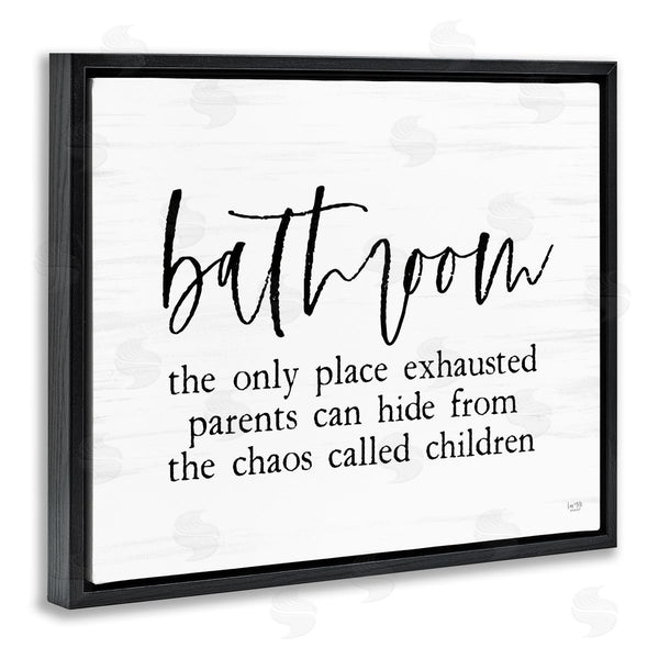Stupell Industries Lux + Me Designs | Humorous Bathroom Family Quote Parents & Children Wall Art