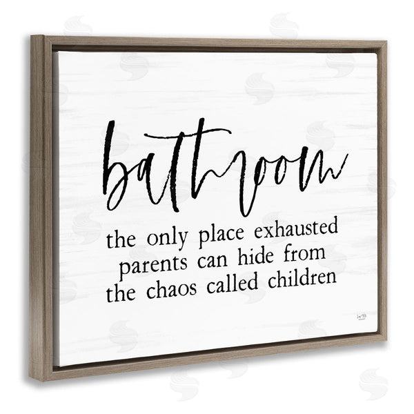 Stupell Industries Lux + Me Designs | Humorous Bathroom Family Quote Parents & Children Wall Art