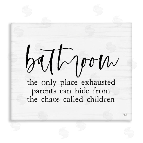 stupell industries Lux + Me Designs | Humorous Bathroom Family Quote Parents & Children Wall Art
