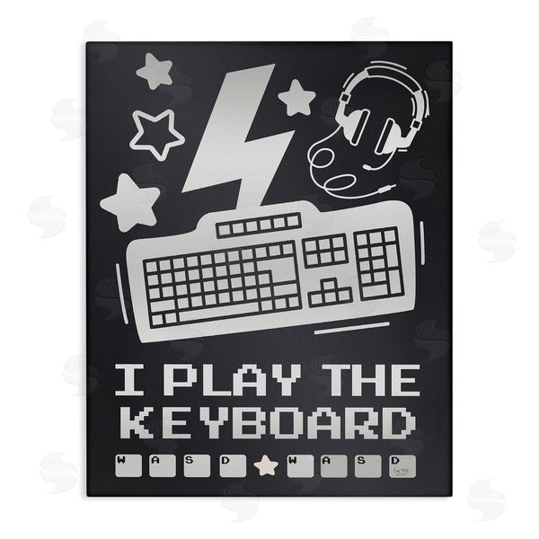 stupell industries Lux + Me Designs | I Play The Keyboard Humor