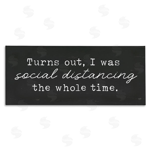 stupell industries Lux + Me Designs | I've Been Social Distancing Phrase Minimal