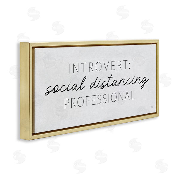 Stupell Industries Lux + Me Designs | Introvert Social Distancing Humor Minimal