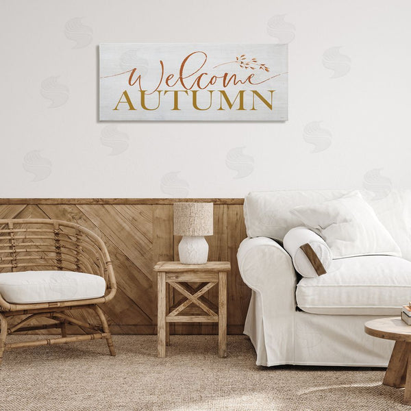 Stupell Industries Lux + Me Designs | Inviting Welcome Autumn Script