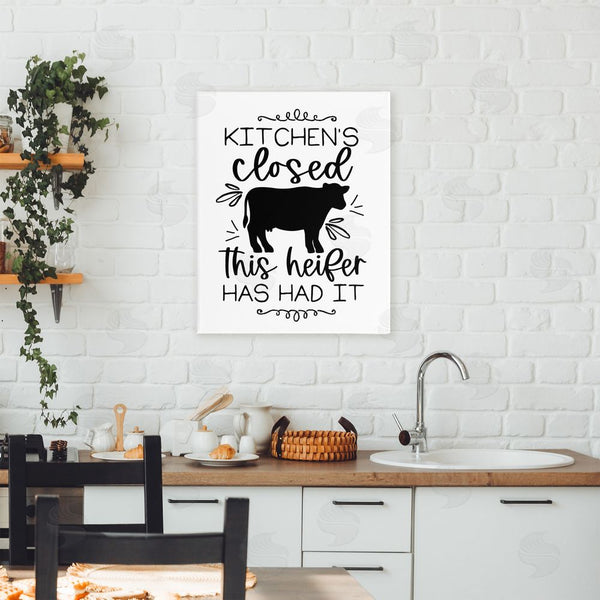 Stupell Industries Lux + Me Designs | Kitchen's Closed Heifer's Had It Wall Art