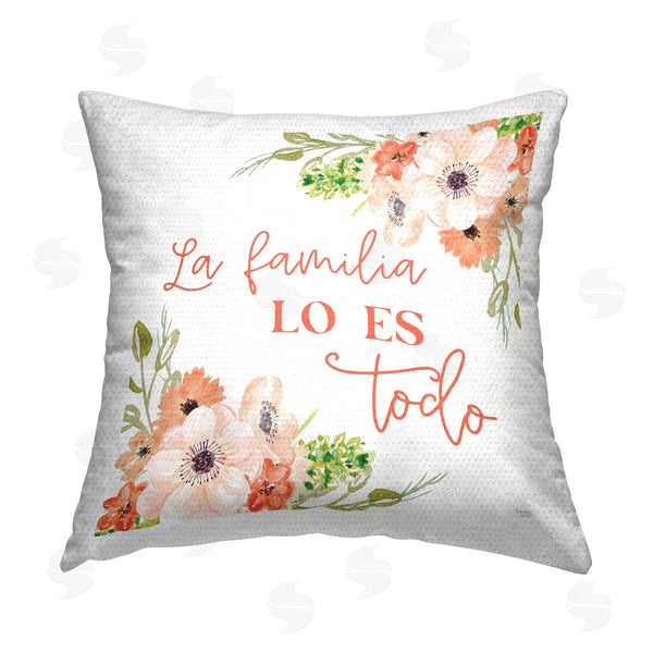 Stupell Industries Lux + Me Designs | La Familia Lo Es Todo Phrase Printed Throw Pillow