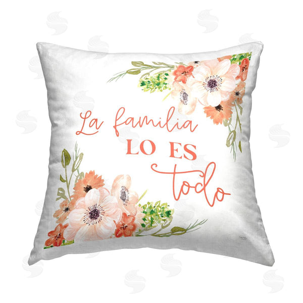 stupell industries Lux + Me Designs | La Familia Lo Es Todo Phrase Printed Throw Pillow