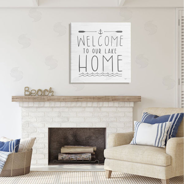 Stupell Industries Lux + Me Designs | Lake House Welcome Phrase Wall Art