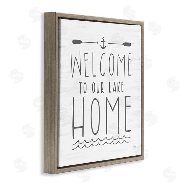 Stupell Industries Lux + Me Designs | Lake House Welcome Phrase Wall Art