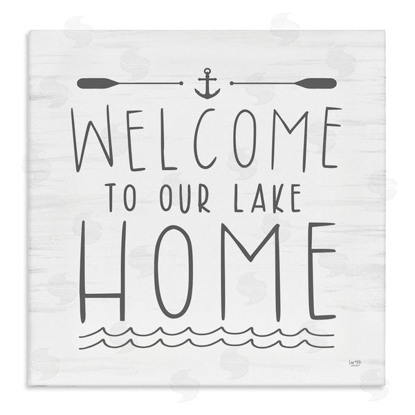 stupell industries Lux + Me Designs | Lake House Welcome Phrase Wall Art