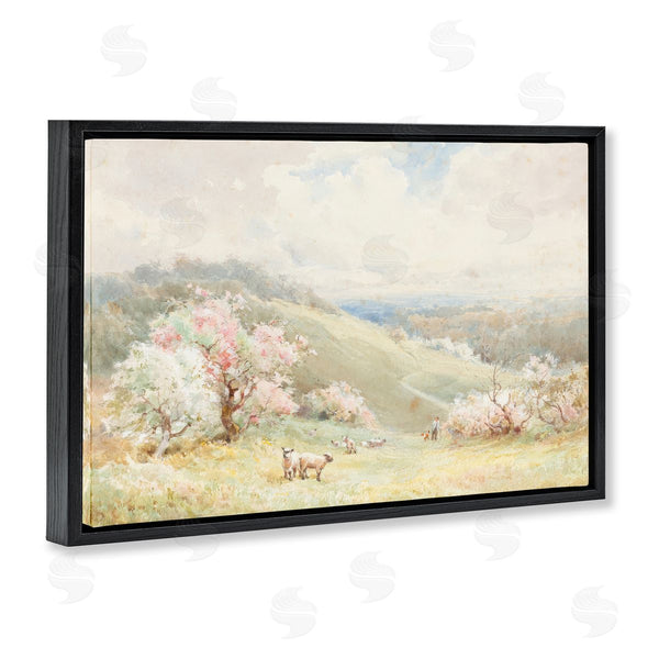 Stupell Industries Lux + Me Designs | Lambs Strolling Pastel Countryside
