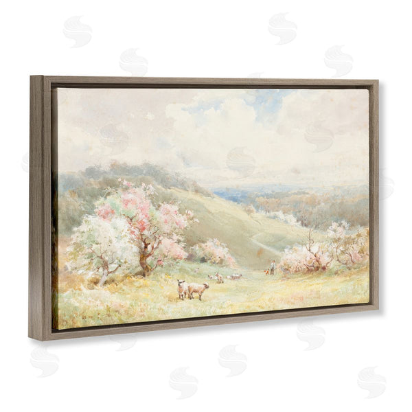 Stupell Industries Lux + Me Designs | Lambs Strolling Pastel Countryside