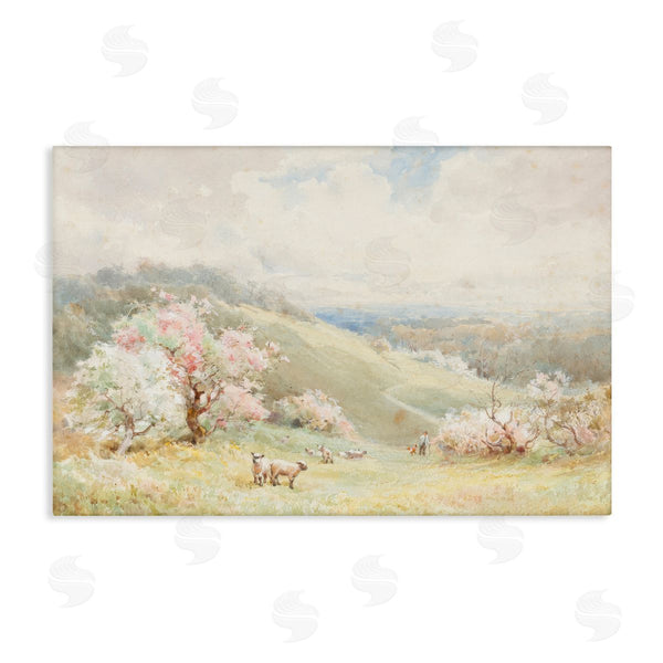 stupell industries Lux + Me Designs | Lambs Strolling Pastel Countryside