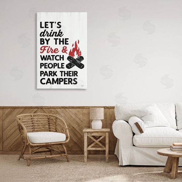Stupell Industries Lux + Me Designs | Let's Drink By The Fire Wall Art