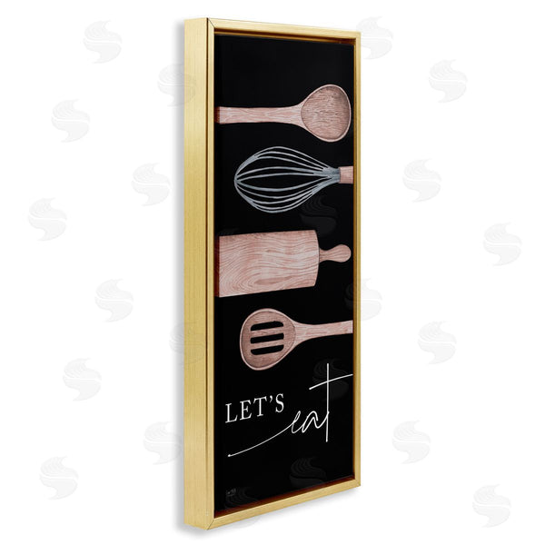 Stupell Industries Lux + Me Designs | Let's Eat With Kitchen Utensils Wall Art