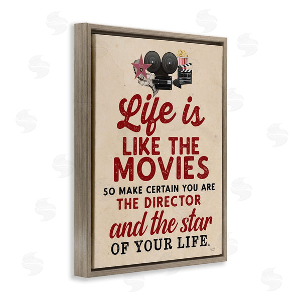Stupell Industries Lux + Me Designs | Life Is Like Movies Vintage Wall Art