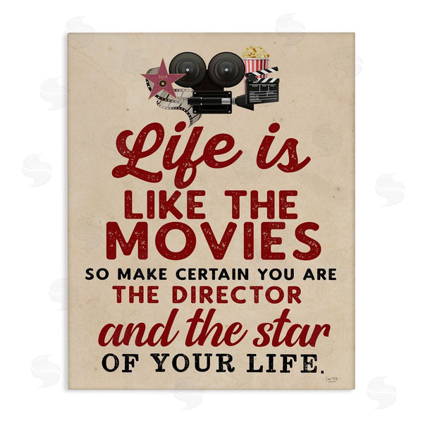 stupell industries Lux + Me Designs | Life is Like Movies Vintage Wall Art