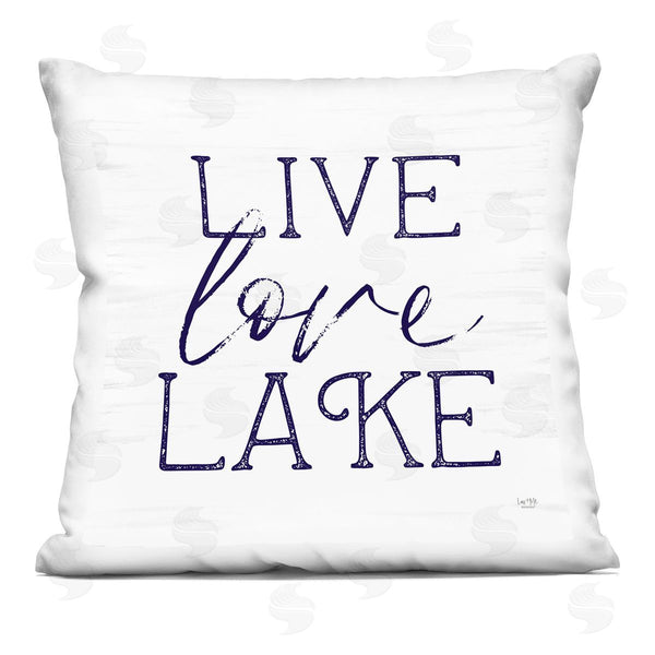 stupell industries Lux + Me Designs | Live Love Lake Rustic Printed Throw Pillow