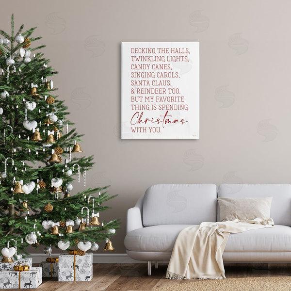 Stupell Industries Lux + Me Designs | Loving Christmas Typography Quote Romantic Red Text Wall Art