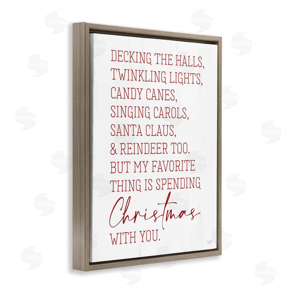 Stupell Industries Lux + Me Designs | Loving Christmas Typography Quote Romantic Red Text Wall Art