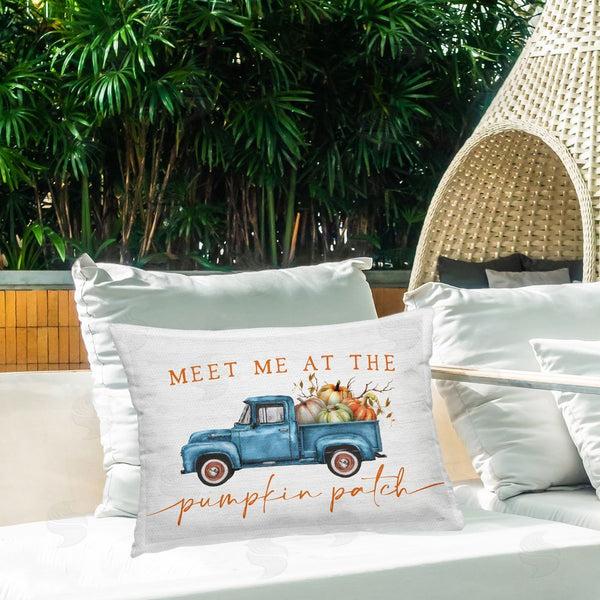 Stupell Industries Lux + Me Designs | Meet Me Pumpkin Patch Printed Throw Pillow