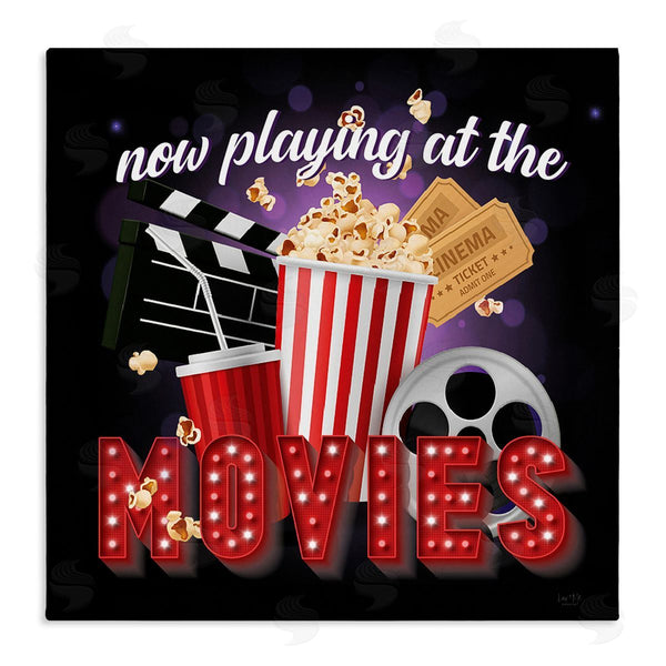 stupell industries Lux + Me Designs | Now Playing Movies Sign Wall Art