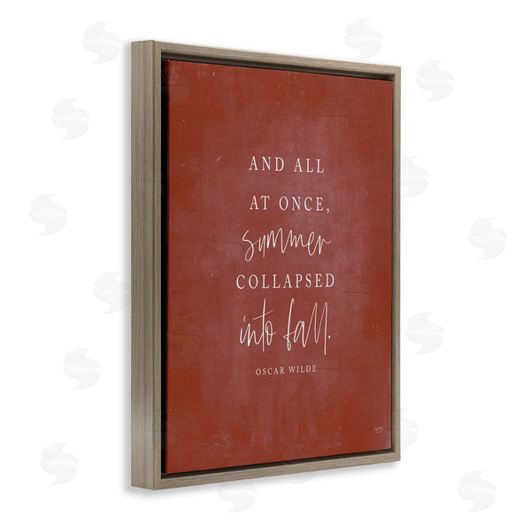 Stupell Industries Lux + Me Designs | Oscar Wilde Fall Quote Wall Art