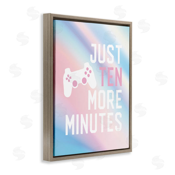 Stupell Industries Lux + Me Designs | Pastel Ten More Minutes Gamer