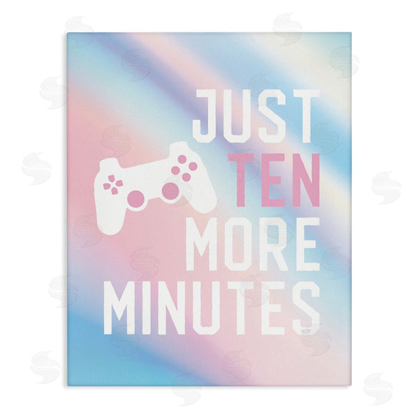 stupell industries Lux + Me Designs | Pastel Ten More Minutes Gamer