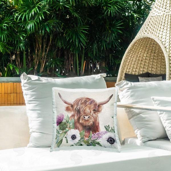 Stupell Industries Lux + Me Designs | Penny The Highland Cow Throw Pillow