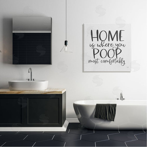 Stupell Industries Lux + Me Designs | Poop Most Comfortably Funny Bathroom Wall Art