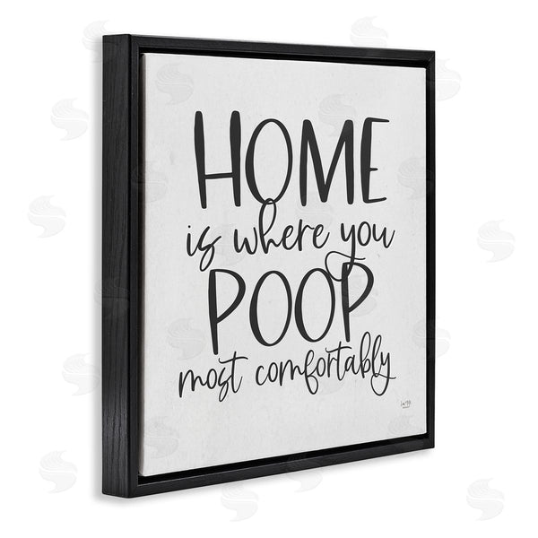 Stupell Industries Lux + Me Designs | Poop Most Comfortably Funny Bathroom Wall Art