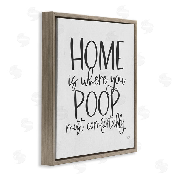 Stupell Industries Lux + Me Designs | Poop Most Comfortably Funny Bathroom Wall Art