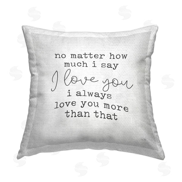 Stupell Industries Lux + Me Designs | Romantic Love You Phrase Printed Throw Pillow