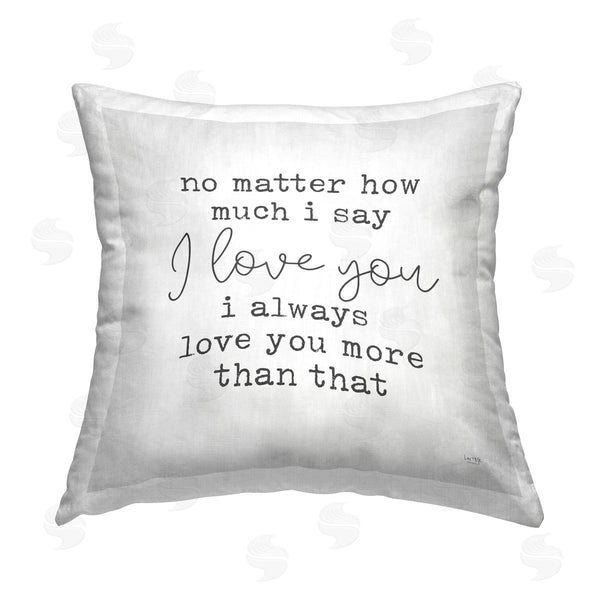 stupell industries Lux + Me Designs | Romantic Love You Phrase Printed Throw Pillow