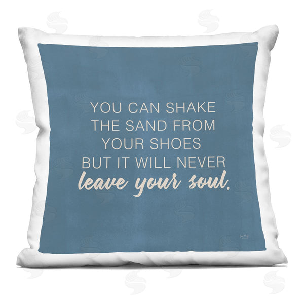 stupell industries Lux + Me Designs | Sand Never Leaves Your Soul Beach Lover Printed Throw Pillow