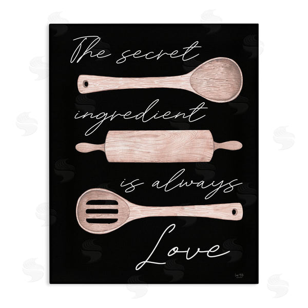 stupell industries Lux + Me Designs | Secret Ingredient Love Romantic Baking Utensil Quote Wall Art