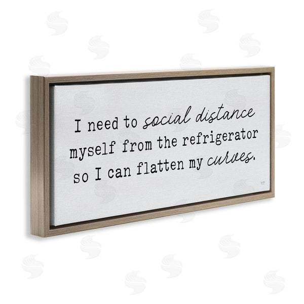 Stupell Industries Lux + Me Designs | Social Distance From Refrigerator Kitchen Humor