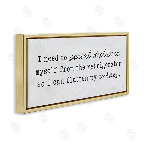 Stupell Industries Lux + Me Designs | Social Distance From Refrigerator Kitchen Humor