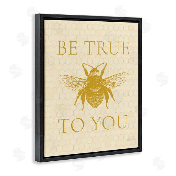 Stupell Industries Lux + Me Designs | True To You Beehive Pattern Insect Inspirational Phrase Wall Art