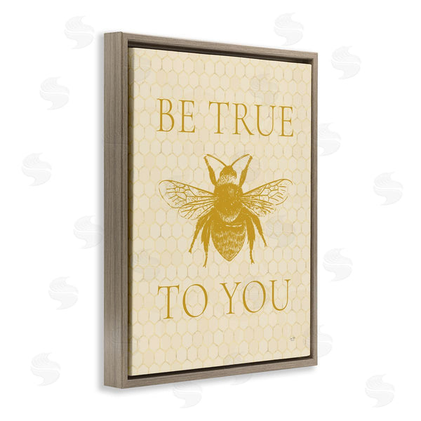 Stupell Industries Lux + Me Designs | True To You Beehive Pattern Insect Inspirational Phrase Wall Art