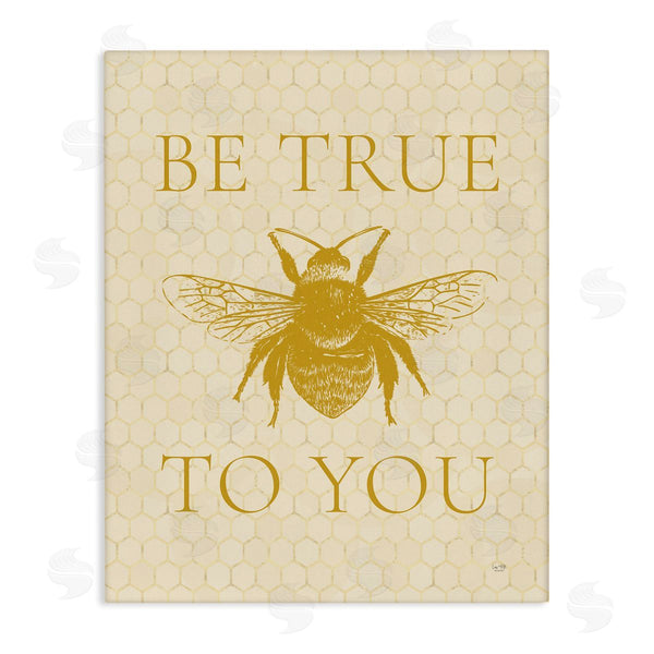stupell industries Lux + Me Designs | True To You Beehive Pattern Insect Inspirational Phrase Wall Art