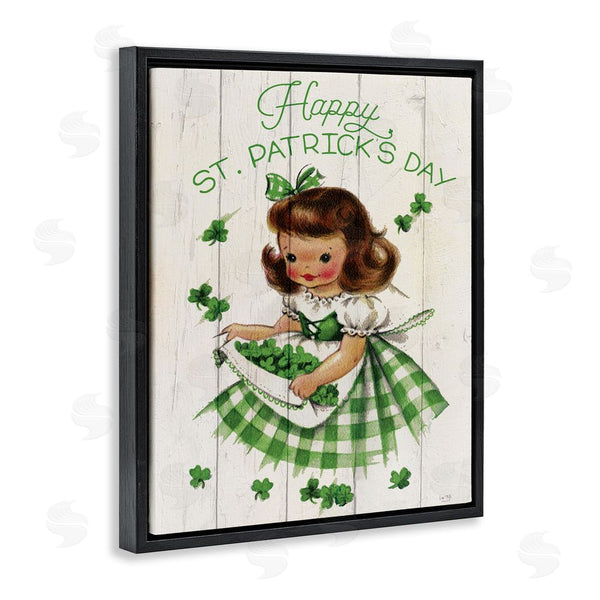 Stupell Industries Lux + Me Designs | Vintage St. Patrick's Day Girl Wall Art