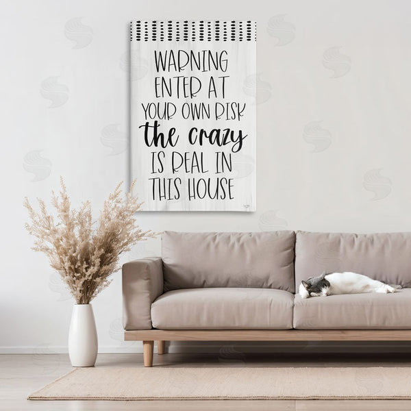 Stupell Industries Lux + Me Designs | Warning The Crazy Is Real Wall Art
