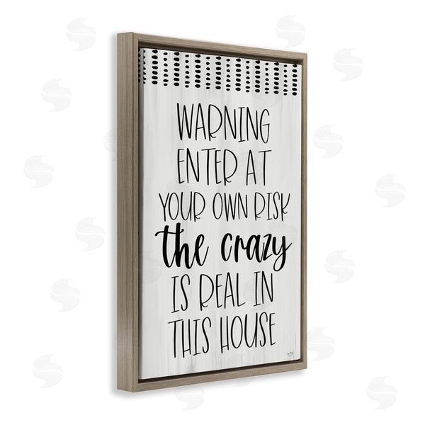 Stupell Industries Lux + Me Designs | Warning The Crazy Is Real Wall Art