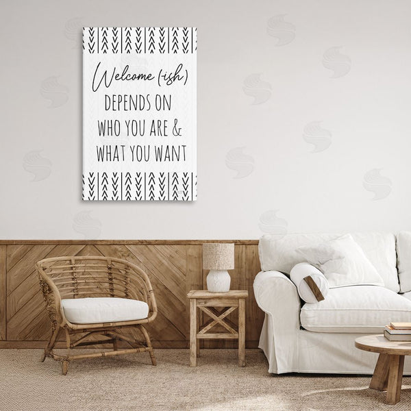 Stupell Industries Lux + Me Designs | Welcome-Ish Depends On Wall Art